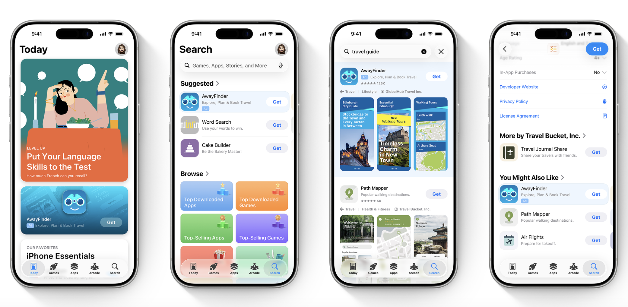 Apple Search Ads placements in the App Store: Today tab, Search tab, search results, and product pages